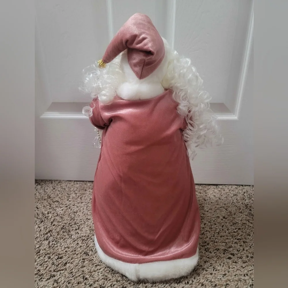 Gorgeous Victorian Style Pink Santa For Sale